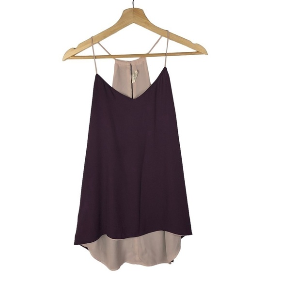 Express Barcelona Plum Purple & Pink Reversible Tank Top S - Picture 1 of 4